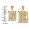 LA BLINGZ 10K Yellow Gold Filigree Alphabet Initial Letter D