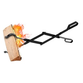 AMAGABELI GARDEN & HOME 26" Long Firewood Tongs Log Grabber for Fire Pit Camp...