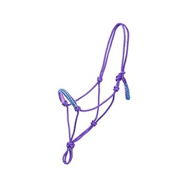 Tough-1 Mini Rope Halter w/ Crystals Pur/Tur/Pnk