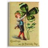 St. Patrick's Day Four Leaf Clover Fridge Magnet (2.5 x