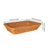 GOYADA 3PCS Rectangular Handmade Wicker Storage Baskets, 35x25x7cm Poly Wicker