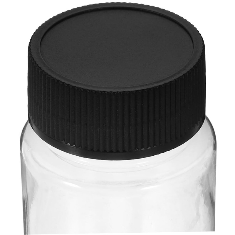 CHILDWEET 24pcs Pill Bottles with Black Screw Caps Leak Wide