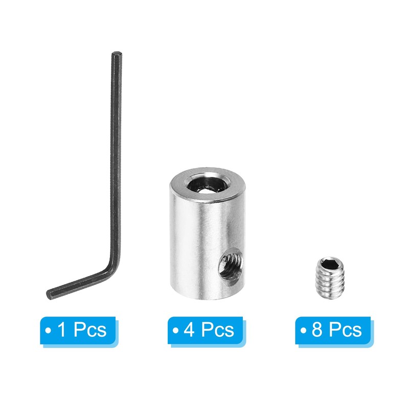 PATIKIL 6mm Hole Wire Rope Clip Set of 4 304