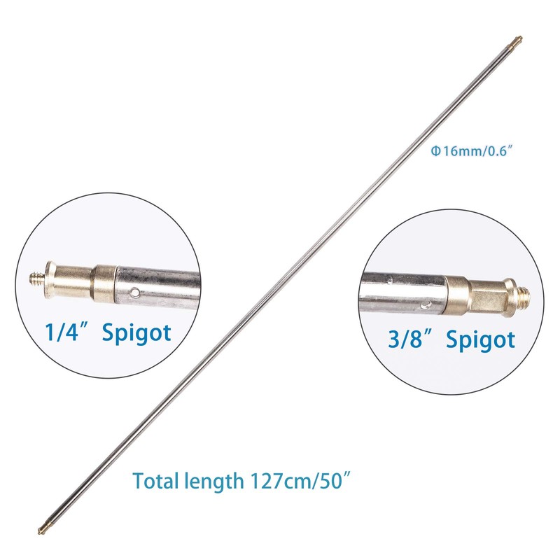 Light Stand Adapter 1/8" to 5/8" Stud Spigot Adapter for