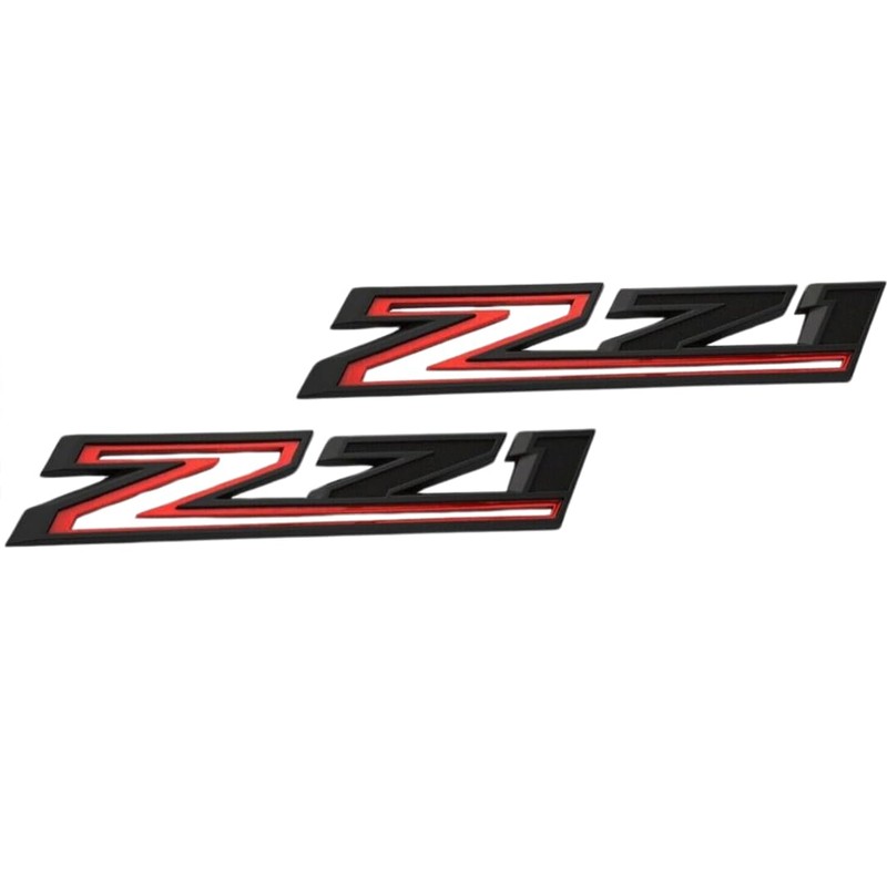 2PCS Black & Red 2019-2023 Silverado Z71 Emblem Badge 84632695