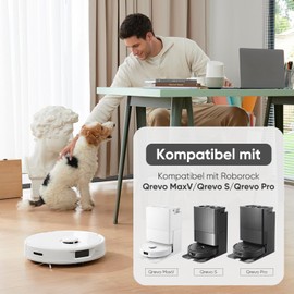 oGoDeal Zubeh?rset f1r Roborock Qrevo S/Qrevo MaxV/Qrevo Pro, 1*Main Rollb1rste 4*Staubbeutel 4*Seitenb1rsten 2*Filter 6*Mopp Wischt1cher, Ersatzteile Saugroboter Ersatzteile Saugroboter Zubeh?r