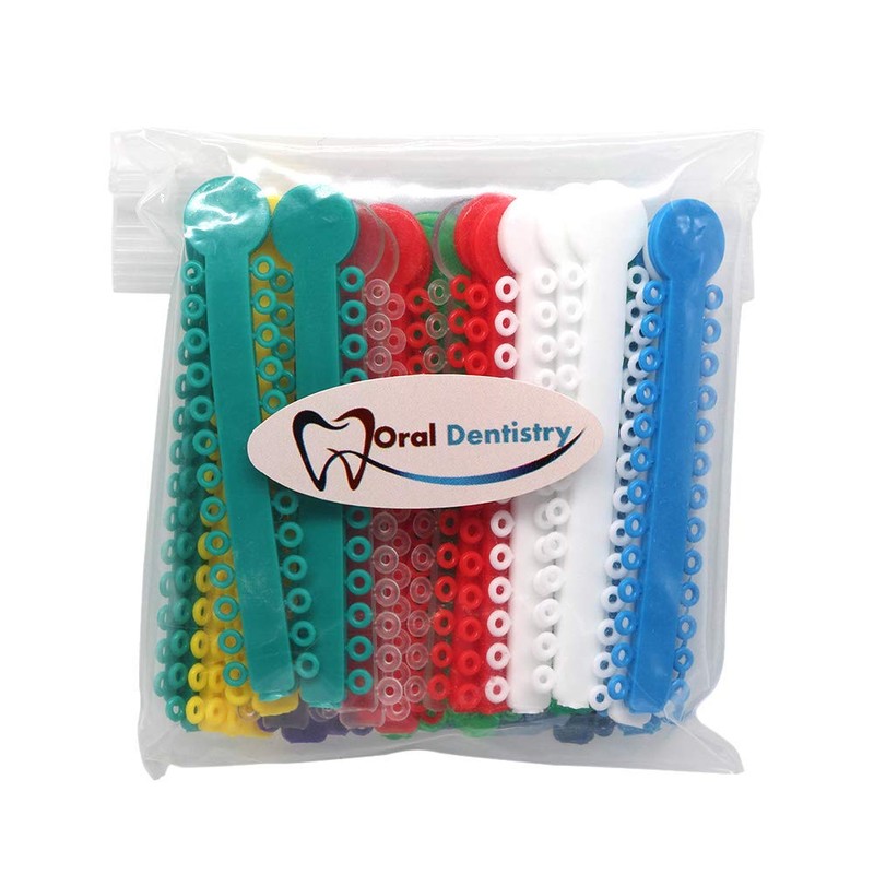 Chargenyang 1040pcs Orthodontic Ligature Ties Multi-Color Orthodontic Elastomeric O-Rings Braces