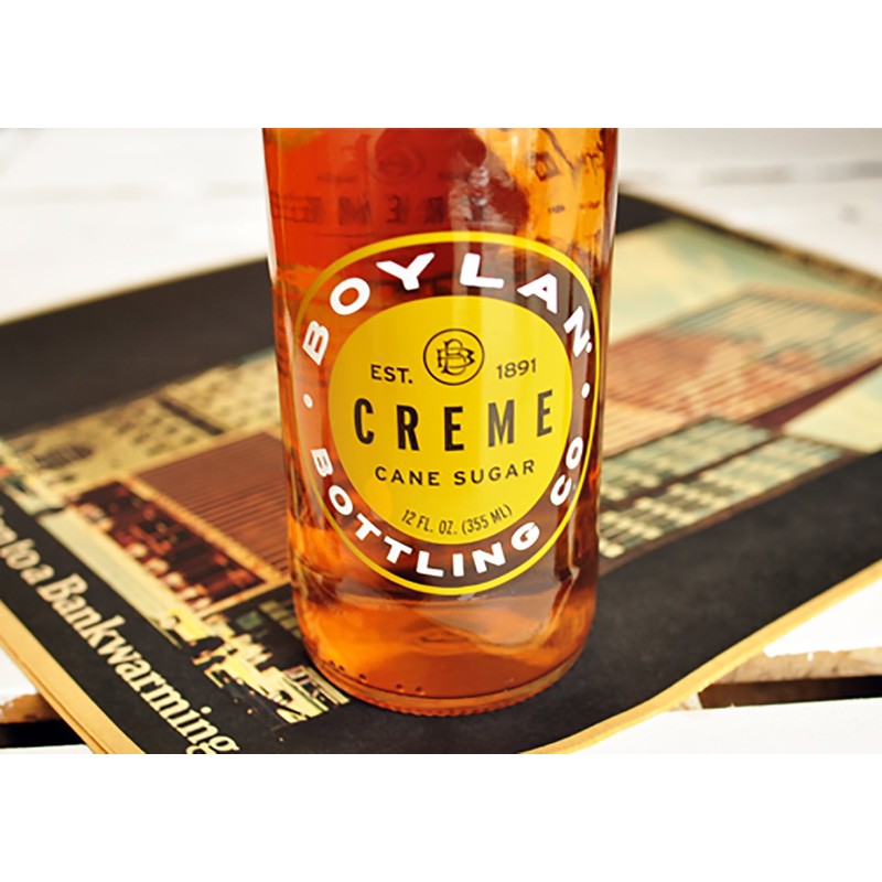Boylan Cream Soda, 12 Fl Oz (24 Glass Bottles)