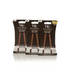 WoodWick WHITE TEAK Auto REEDS Fragrance Refill Car Air Freshener Reed Sticks