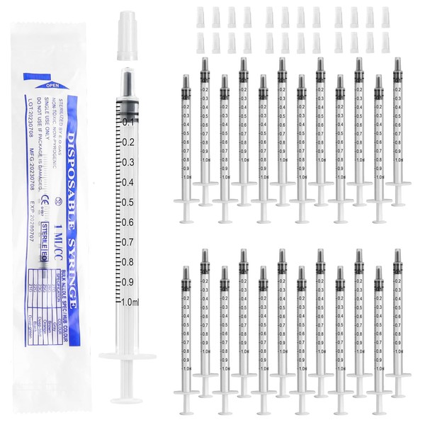 Pack of 24 1 ml Syringes Colostrum Syringe Plastic Syringes