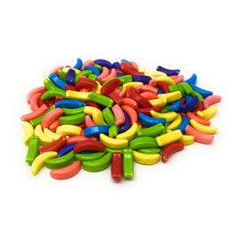 YANKEETRADERS Rainbow Banana Candy, Assorted Colors, Fruit Flavored, 2 or 4 Pounds (2 Pound)