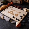 Spruchreif Wooden chopping board with funny engraving and finger hole,