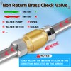 Boltigen 2Pcs 1in NPT Spring Check Valve, Brass Non Return
