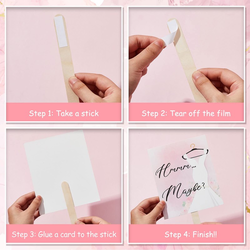 Lewtemi Set of 33 Wedding Dress Shopping Signs Paddles Say