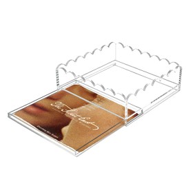 OUPSAUI - Bandejas acrílicas para agujas de 6 x 6 pulgadas, bandeja acrílica festoneada con cajón para insertar agujas, fotos, arte, tela...