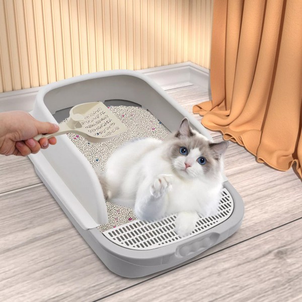 Small Size Sturdy Fully Semi-closed Pet Cat Litter Box Kitty