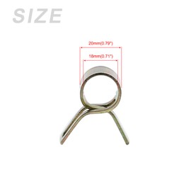METALLIXITY Spring Hose Clamps (18mm/0.71") 20Pcs, Metal Clip - for Home Garden Tube Pipe Fastening