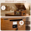 10-in-1 Record Player with Built-in Speakers Wireless Playback, CD &