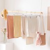 SONGMICS 8 Pack Wooden Trouser Hangers with Adjustable Clips Non-Slip