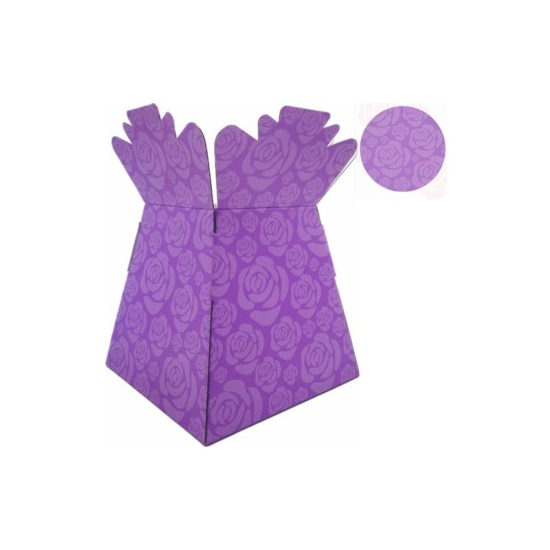 Roses Print / Love Bouquet Box Living Vase - Transportation