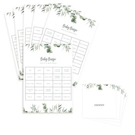 Manta Makes Baby shower games, baby shower bingo, baby games for boy or girl party pack, baby-shower games, baby shower game (20 x Baby Bingo)