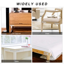 Angle Connector Flat Angle Brackets Right Angle Stainless Steel Corner Bracket Furniture Flat Corner Brackets with Screws for Table Chair Bookshelf 96 x 17 mm Pack of 20