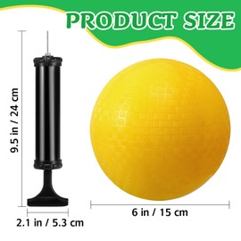 CACASO 24 Pcs Playground Balls,6 Inch Inflatable Dodge Balls,Sport Bouncy Balls with a Hand Pump,Dodgeball Balls for Indoors Outdoors Ball Games,Gym,School,Camps,Picnic