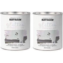 Rust-Oleum 323860 Glitter Interior Wall Paint Iridescent Clear 32oz