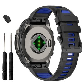 MDBBLBM 26mm Quickfit Watchbands Compatible with Garmin Tactix 8/Fenix 8 AMOLED 51mm/Fenix 7X/7X Pro/6X/6X Pro/5X/5X Plus/3, Silicone Strap for Garmin Descent Mk2i/3i 51mm/Epix Pro 51MM/Enduro3/2