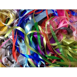10M Bundles of Mixed Ribbon off cuts Assorted Colours / sizes Premium Quality