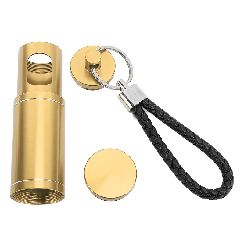 Portable Pocket Ashtray with Keychain Lanyard Retractable Circular Aluminium Alloy