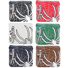 Mallet Odyssey 2 Ball Tailor Made Spider Putter Cover Golf Headcover Magnetic Spider Black Red Green White Navy Brown 2022 (Green)