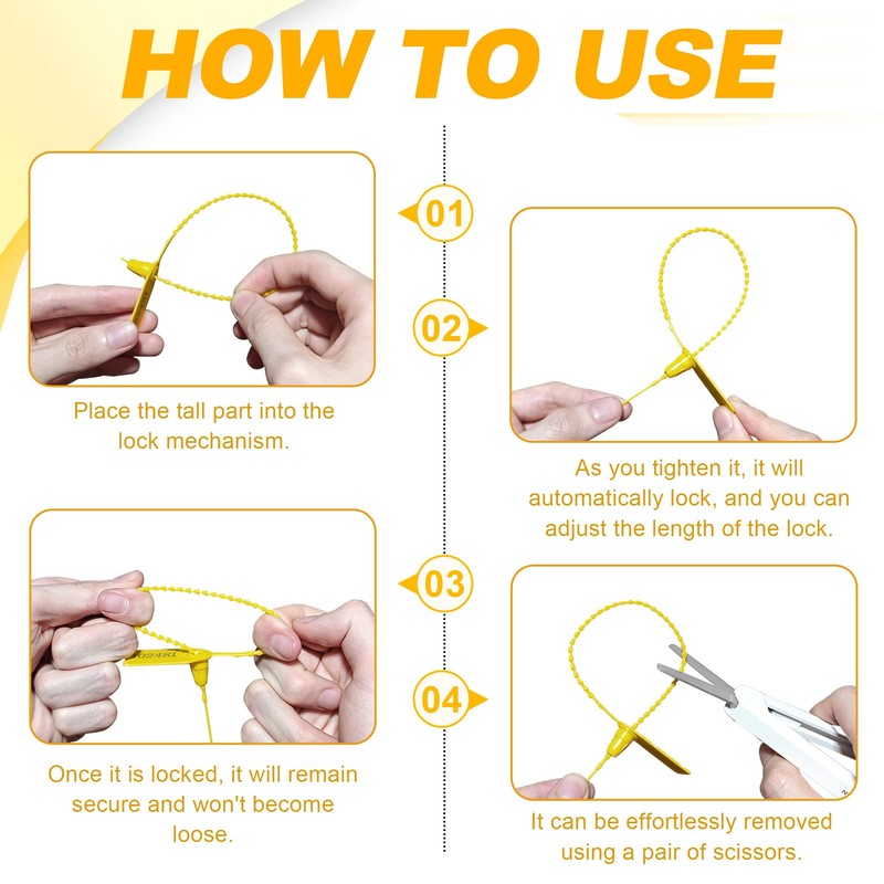 500 Pcs Plastic Tamper Seals Fire Extinguisher Tags Security Tags