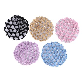 DRESSOOS 5pcs Women's Hair Accessories - Bun Cover, Hair Ornaments, Crochet Tiara, Weave Hair Mask