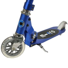Micro Kickboard - Sprite - Two Wheeled, Fold-to-Carry Swiss-Designed Micro Scooter for Kids & Teens with Compact & Lightweight Design for Ages 6+ (Sapphire Blue)
