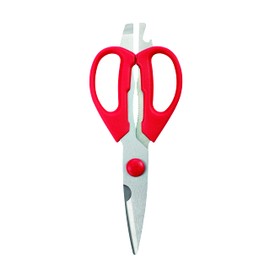 HENCKELS Kitchen Elements Stainless Steel Multi-Purpose Shears Scissors, Red