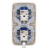 Busch-Jaeger Duro 2000 Complete Set Double Light Switch as Push