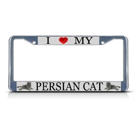 Fastasticdeals I Love My Persian Cat License Plate Frame Tag Holder Cover