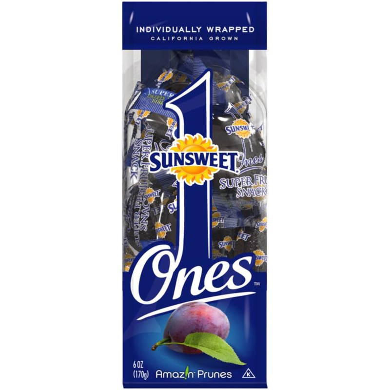 Sunsweet Gold Label Ones Super Select California Individually Wrapped Prunes