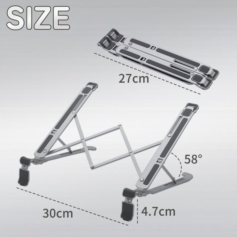 TSdrena Car Handle, Computer Stand, Computer Table, Foldable, Angle Adjustment,