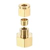 sourcing map Compression Tube Fitting G1/2 Female Thread x 8mm
