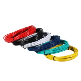 BINNEKER 20 Gauge PVC 1007 Solid Electric Wire Kit 6 Color Each 15 ft 20 AWG 1007 Hook Up Wire 300V Solid Tinned Copper Wire