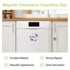 UFURMATE Flower Dishwasher Magnet Clean Dirty Sign, 1Pack Double Sided