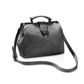 NICOLE & DORIS Women Fashion Handbags Shoulder Bag for Ladies PU Leather Crossbody Bag Classic Plaid Design Dark GreyGrey