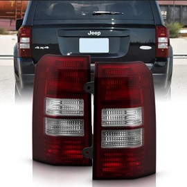 ACANII - For Update Red Smoke 2008-2017 Jeep Patriot Tail Lights Lamps Replacement Left+Right