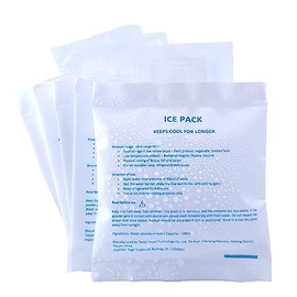 SaaG reusable Ice Pack (5) for Lunch Box Travel Cool Box Camping - Suitable for Cooler bags Lunch Boxes Bottles Cans Picnics, Keeps Food Fresh & Cool