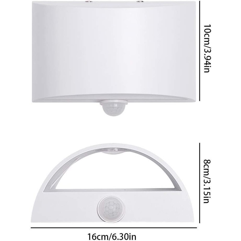 SERDEN LED Hardwired Motion Sensor Light Indoor Wall Sconce, Motion