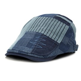 M MOACC Flat Cap Barret Flat Cap Peaked Cap for Men Women Gatsby Newsboy Cap Beret Caps Golfer's Hat, 17424-Denim Blue