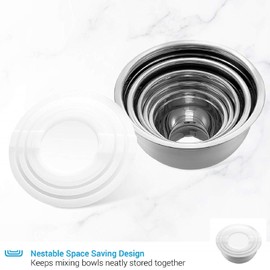 6 Piece Stainless Steel Mixing Bowl Set Color: Stainless Steel