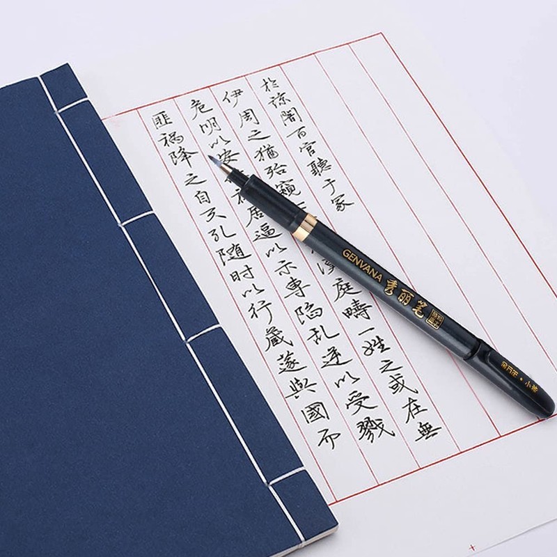 Walfront Kaligraphy/Manga Pen Set, 3 Pieces Kanji Pen Chinese, Manga